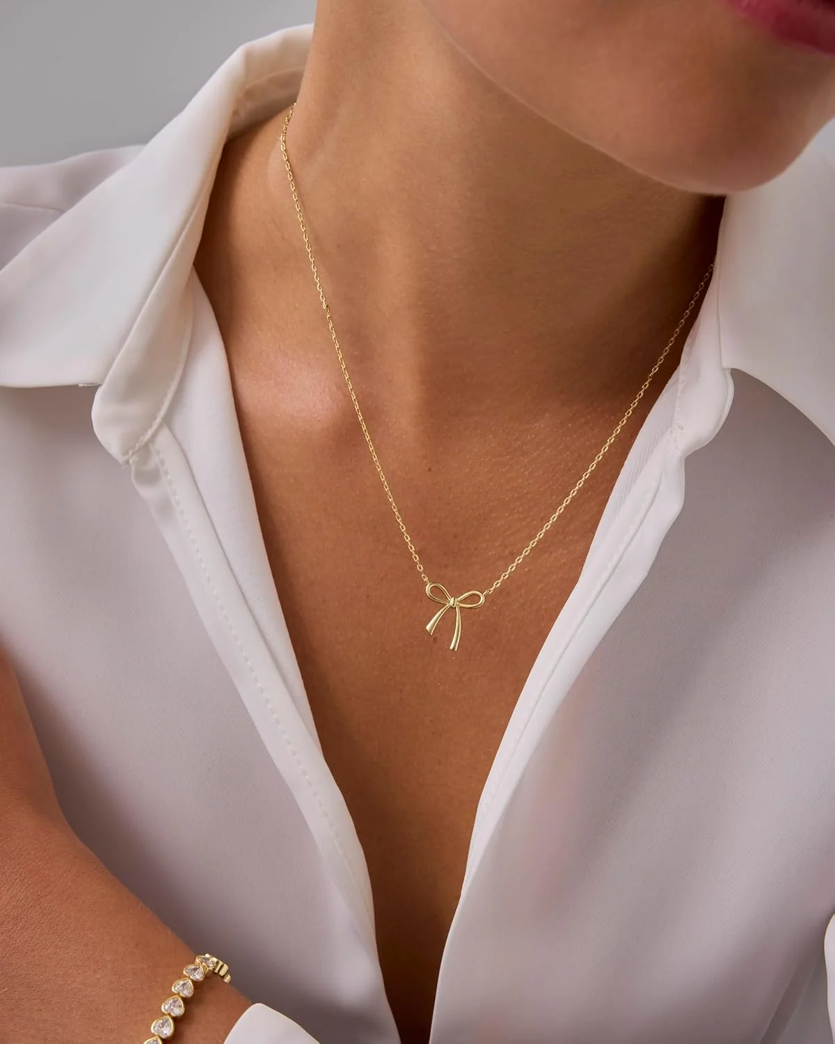 گردنبند آویز ظریف با روکش طلای 14 عیار PAVOI | آویز نقطه، فیل، پروانه، آناناس | گردنبندهای لایه ای