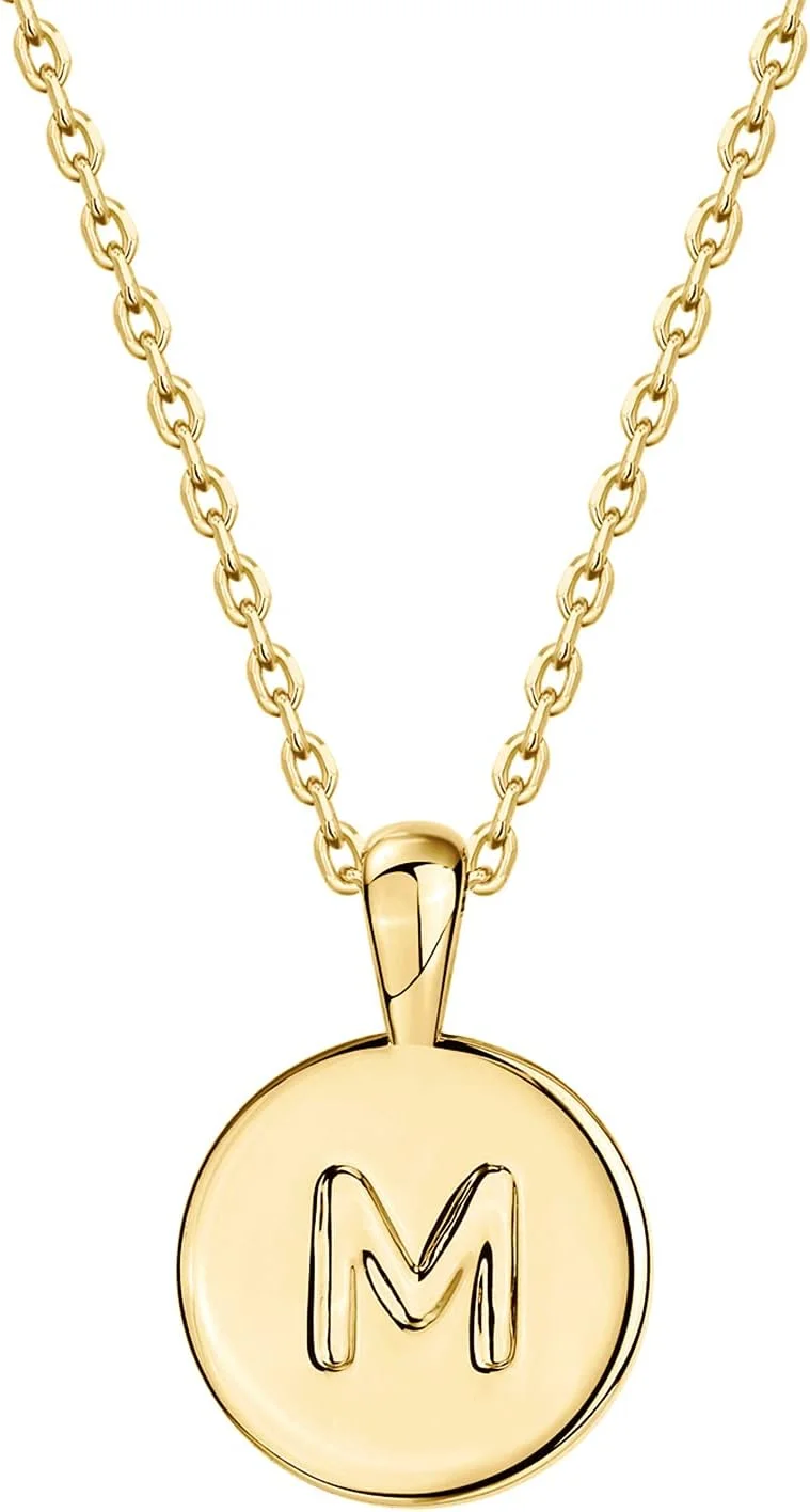 گردنبند حرف اول اسم با روکش طلای رزگلد 14 عیار برای زنان | گردنبند حرف اول اسم طلایی برای دختران