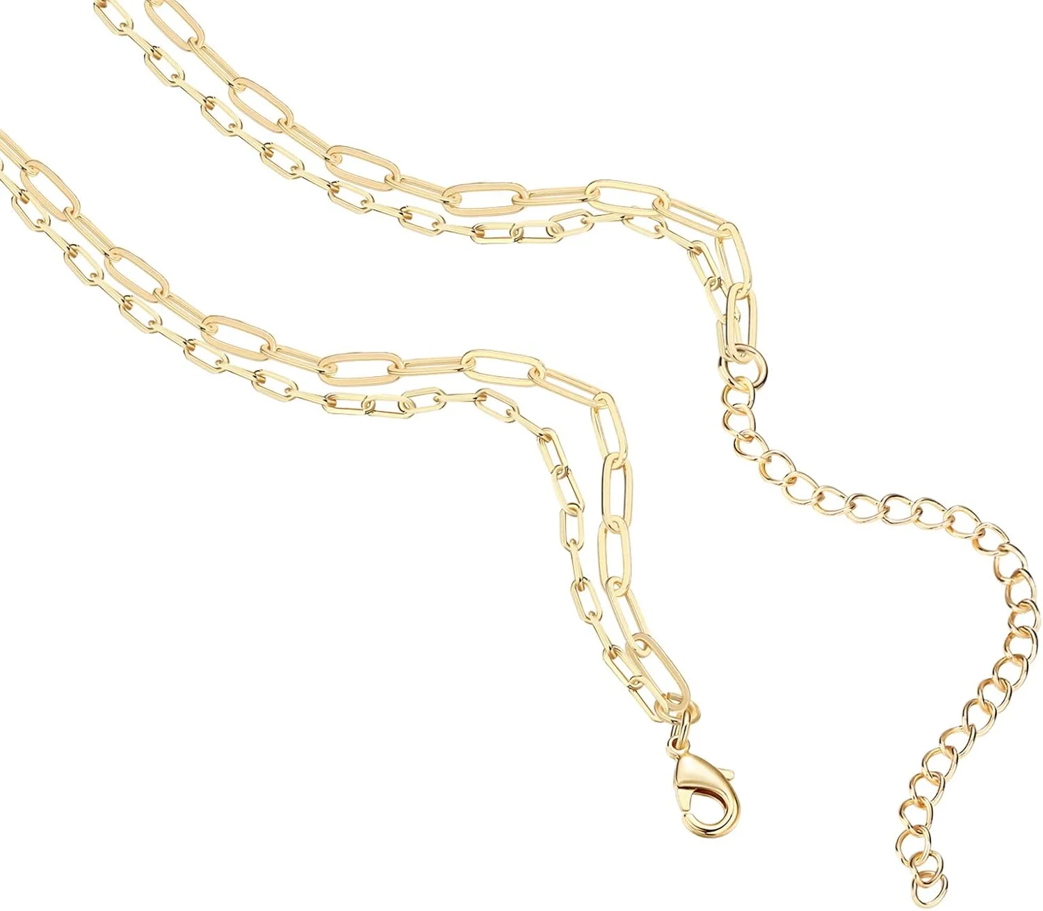 گردنبندهای لایه ای با روکش طلای 14 عیار PAVOI | گردنبندهای آویز با طراحی مینیمالیستی شیک | میله، دایره، نیلوفر، دیسک، پلاک سگ، آویزهای میله ای افقی برای زنان