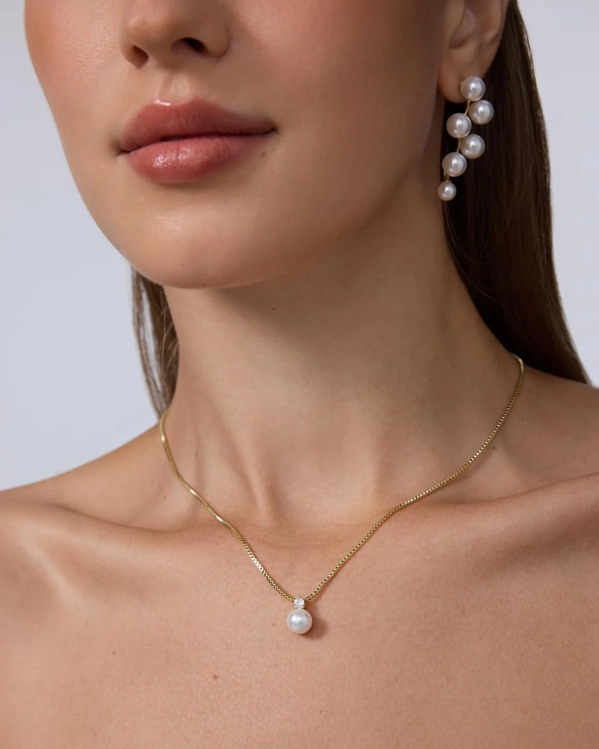 گردنبند آویز مروارید با روکش طلای 14 عیار PAVOI برای زنان - گردنبند ظریف مروارید با زیرکونیا مکعبی - جواهرات ساده عروسی برای عروس و ساقدوش