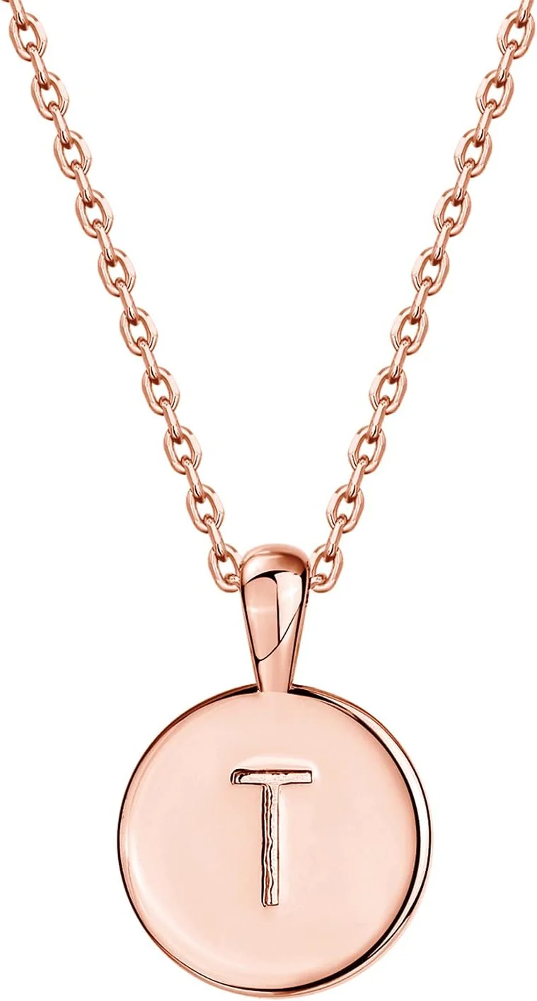 گردنبند آویز حرف اول اسم با روکش طلای 14 عیار PAVOI برای زنان | گردنبند الفبای طلایی