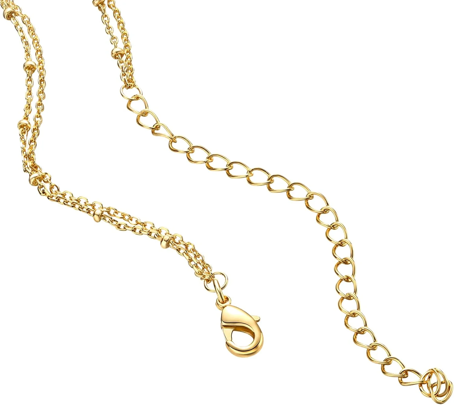 گردنبندهای لایه ای با روکش طلای 14 عیار PAVOI | گردنبندهای آویز با طراحی مینیمالیستی شیک | پروانه، قلب، قفل، چشم نظر، سکه، رعد و برق، دایره، آویزهای صلیب برای زنان