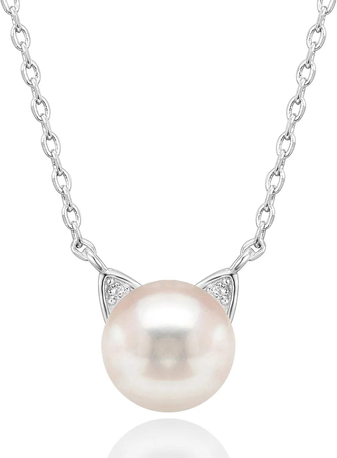 آویز مروارید گربه ای با مروارید پرورشی آب شیرین AAA+ و روکش طلای 14 عیار