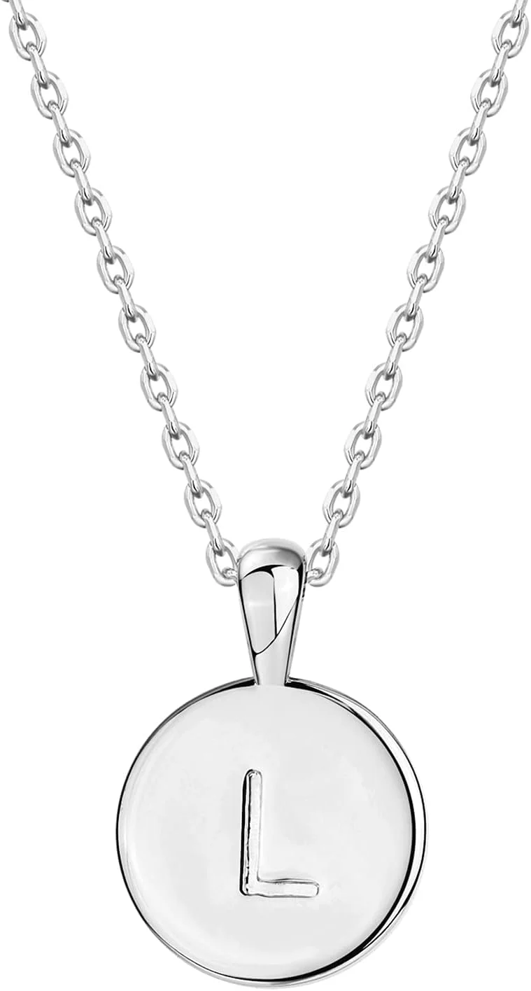 گردنبند حروف با روکش طلای رزگلد 14 عیار PAVOI برای زنان | گردنبند حرف اول اسم طلایی برای دختران