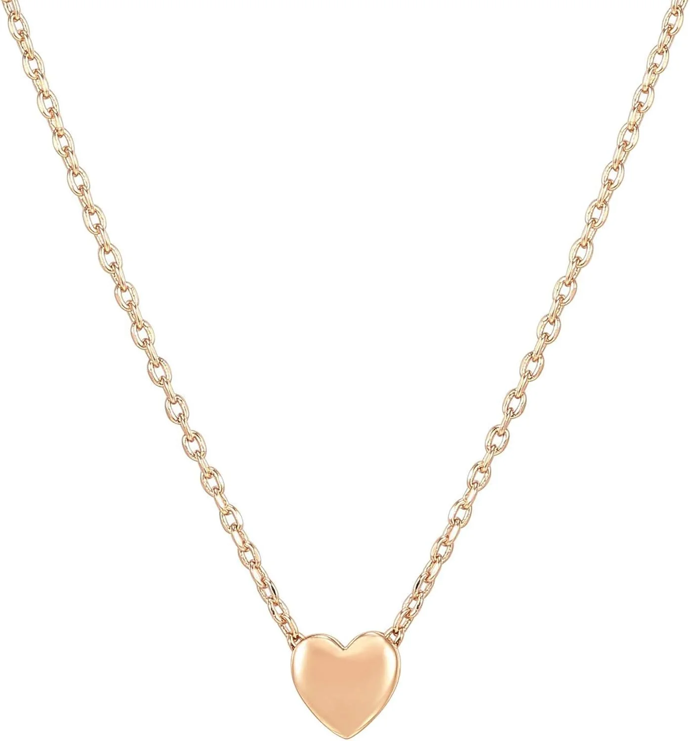 گردنبند قلب نگین‌دار با روکش طلای 14 عیار PAVOI | گردنبند آویز ظریف و زیبای عشق برای زنان
