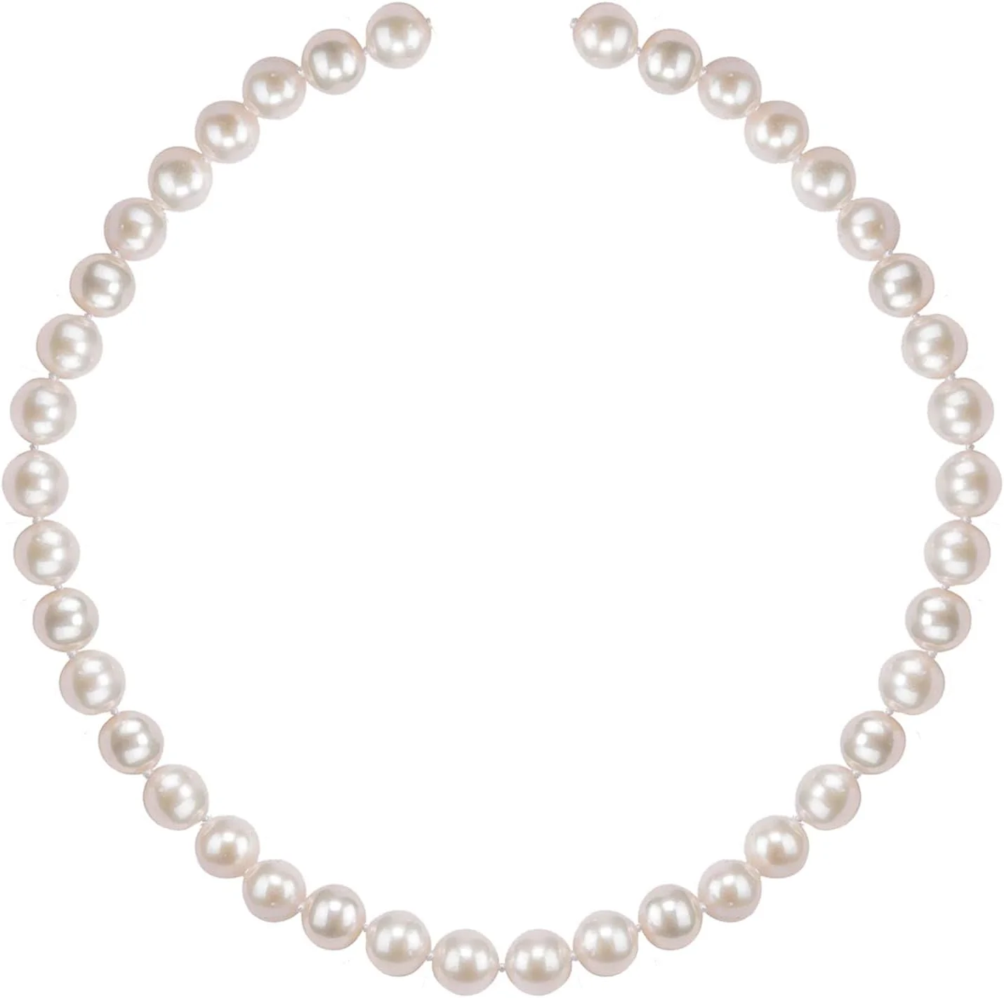 گردنبند مروارید پرورشی آب شیرین PAVOI - سفید براق