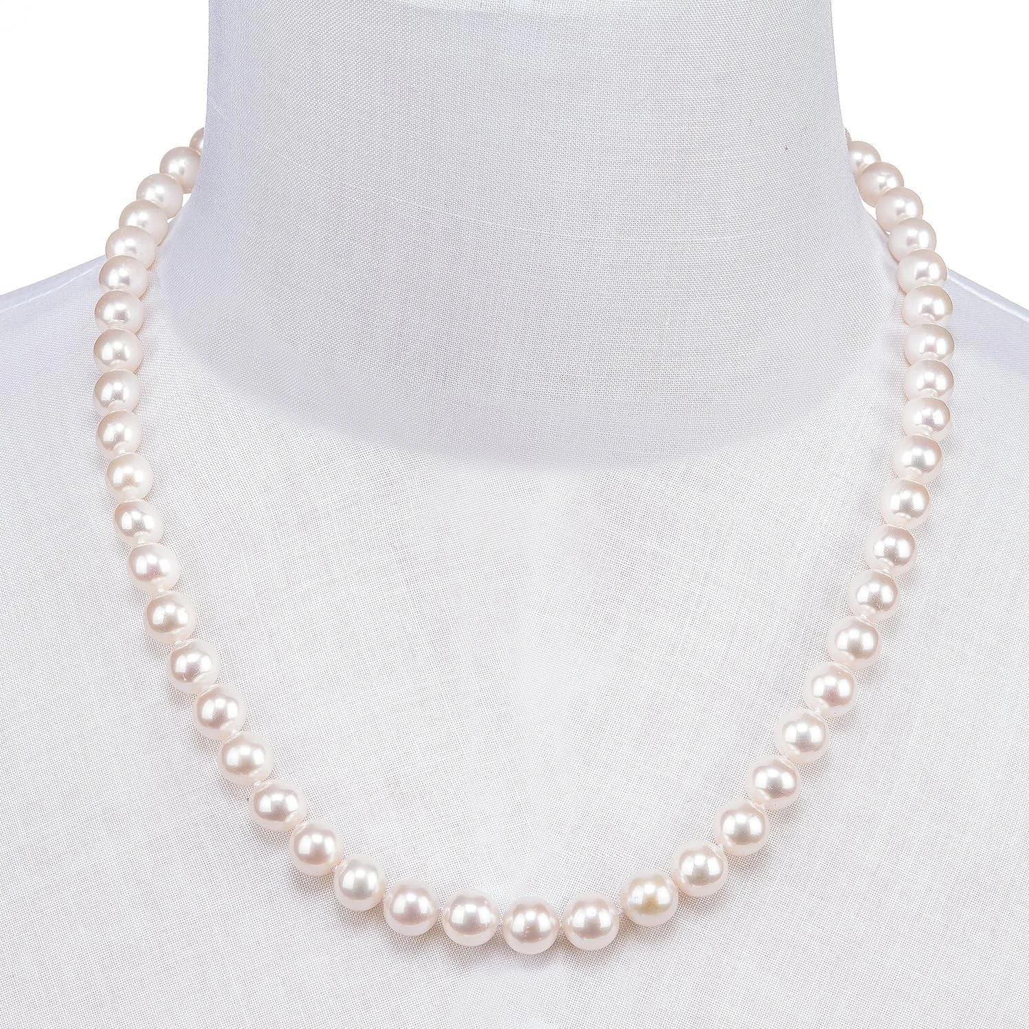 گردنبند مروارید پرورشی آب شیرین PAVOI - سفید براق