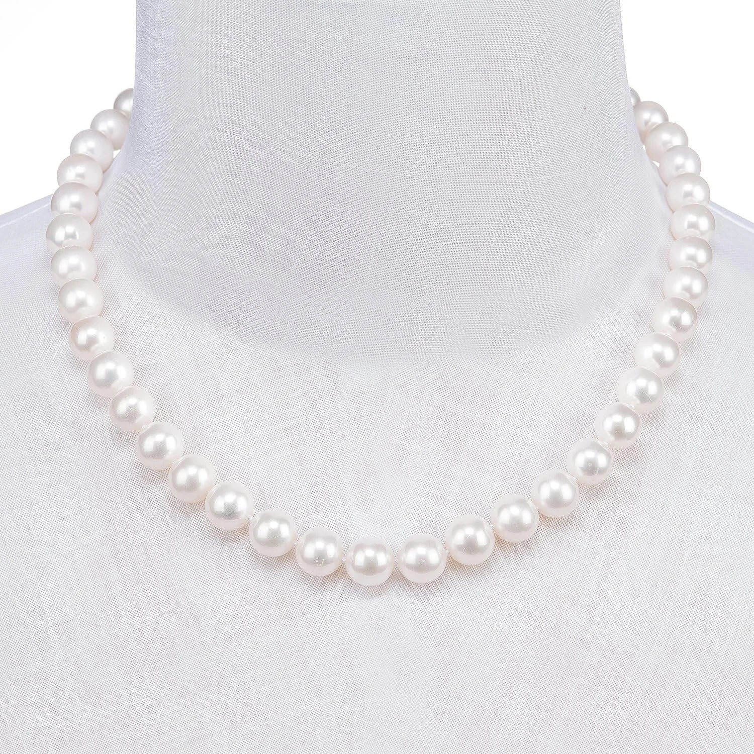 گردنبند مروارید پرورشی آب شیرین PAVOI - سفید براق