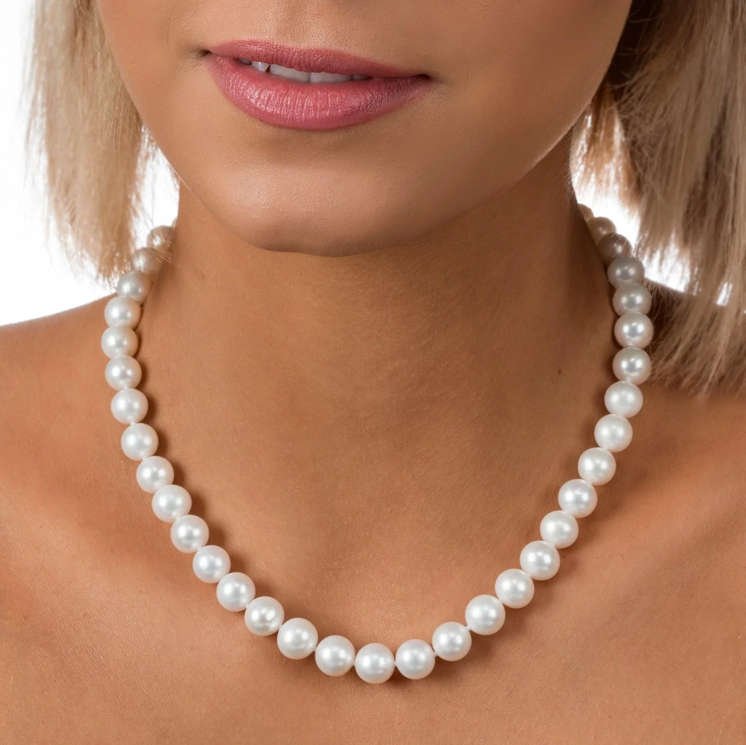 گردنبند مروارید پرورشی آب شیرین PAVOI - سفید براق