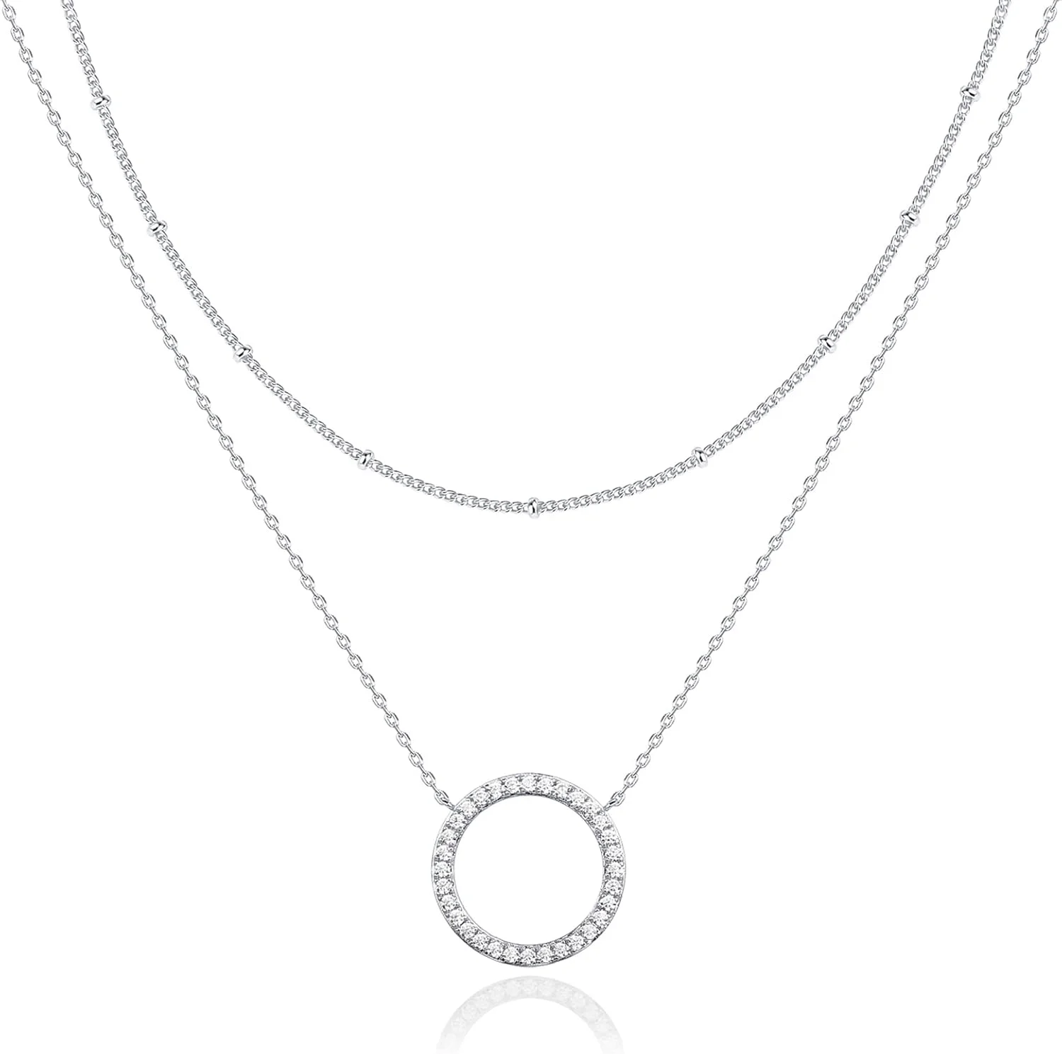 گردنبندهای لایه ای با روکش طلای 14 عیار PAVOI | گردنبندهای آویز با طراحی مینیمالیستی شیک | پروانه، قلب، قفل، چشم نظر، سکه، رعد و برق، دایره، آویز صلیب برای زنان