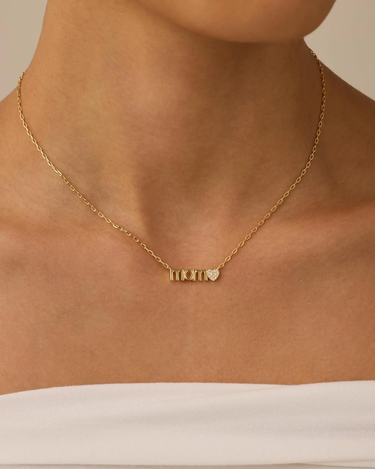 گردنبند آویز مادر با روکش طلای 14 عیار PAVOI برای زنان - جواهرات هدیه روز مادر با زیرکونیا مکعبی