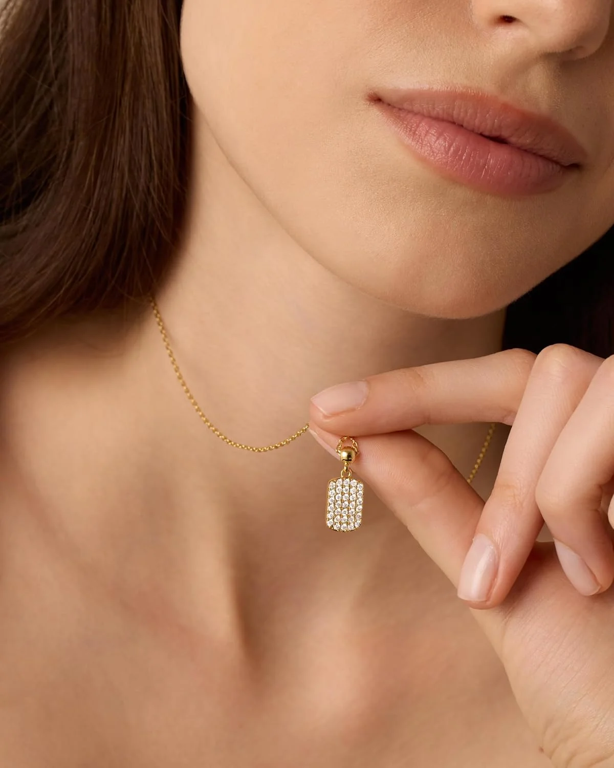 گردنبند طلای 14 عیار با آویزهای مانترا پاوی برای زنان - آویز پلاک سگ زیرکونیا مکعبی - گردنبند جواهرات الهام بخش گردنبند طلای 14 عیار با آویزهای مانترا پاوی برای زنان - آویز پلاک سگ زیرکونیا مکعبی - گردنبند جواهرات الهام بخش
