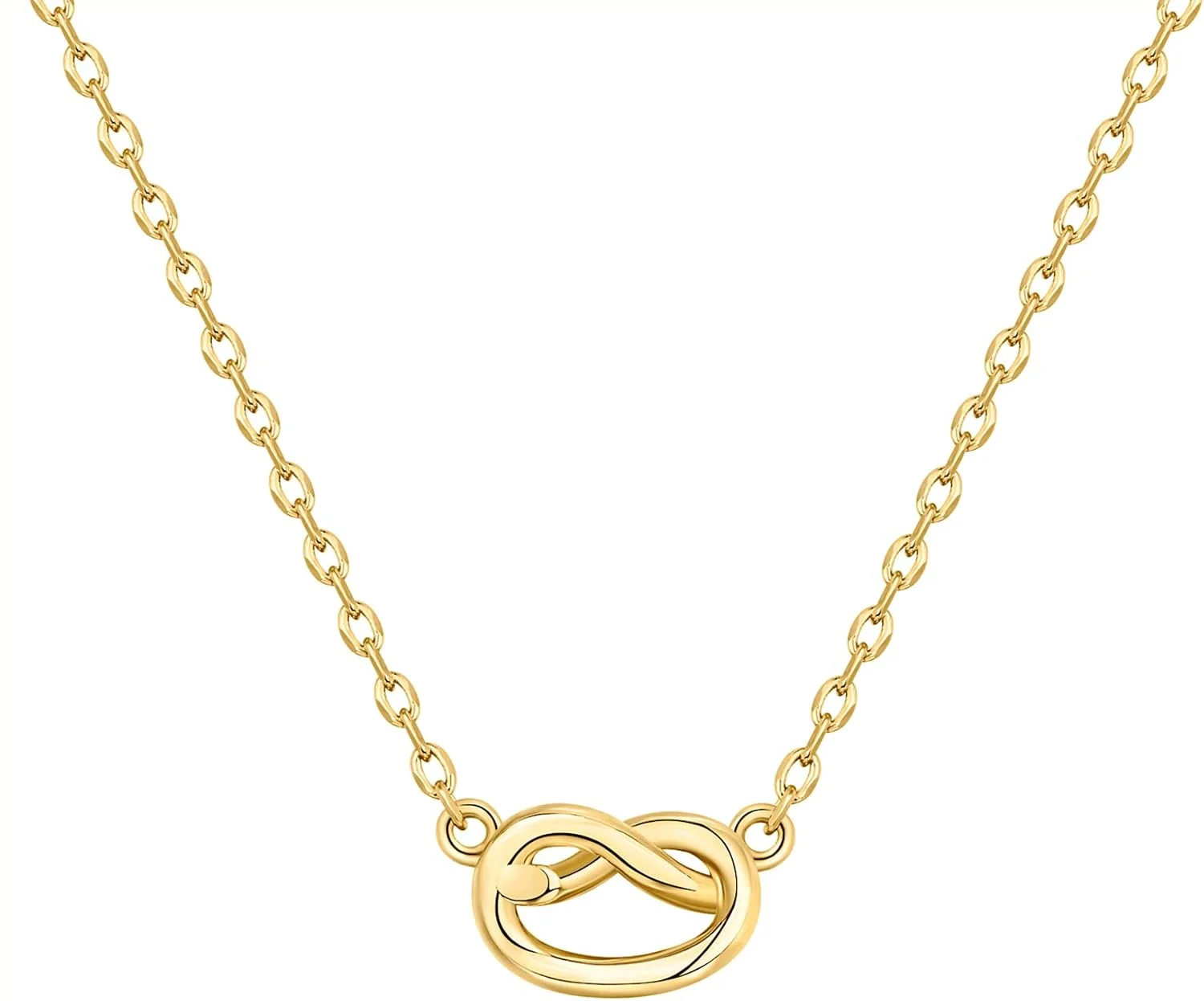 گردنبند آویز ظریف زنانه با روکش طلای 14 عیار پاوی | آویز نقطه، فیل، پروانه، آناناس، قفل، گره | گردنبند زنجیره ای لایه ای