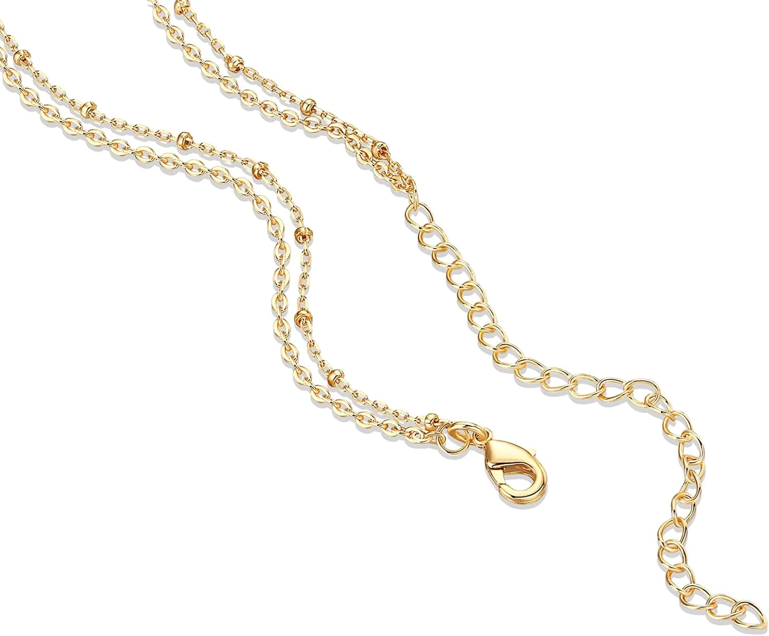 گردنبندهای لایه ای با روکش طلای 14 عیار PAVOI | گردنبندهای آویز شیک با طراحی مینیمالیستی | آویزهای پروانه، قلب، قفل، چشم نظر، سکه، رعد و برق، دایره، صلیب برای زنان