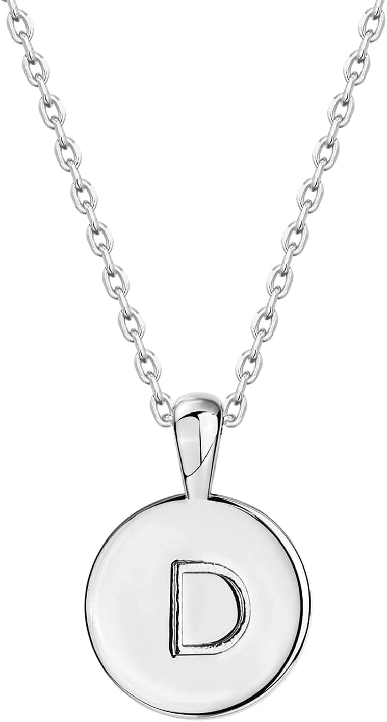 گردنبند حروف با روکش طلای رزگلد 14 عیار PAVOI برای زنان | گردنبند حرف اول اسم طلایی برای دختران