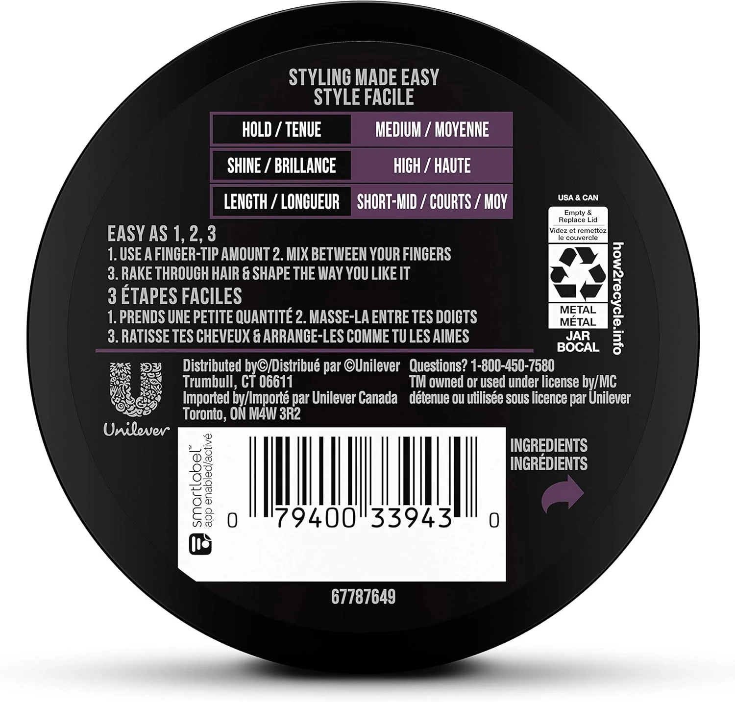 پماد موی مردانه AXE برای داشتن ظاهری مرتب و کلاسیک، محصول حالت دهنده مو با استفاده آسان، 75 گرم