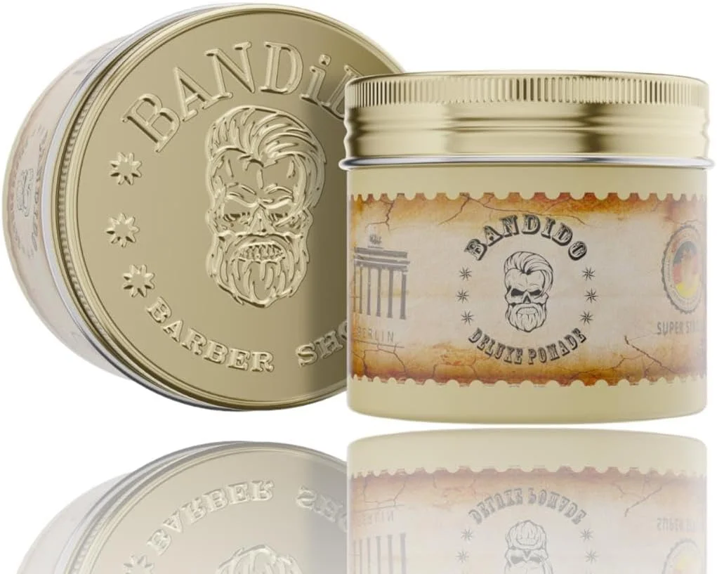 پماد موی مردانه Bandido Deluxe حجم 125 میلی لیتر - واکس موی مردانه با قدرت نگهداری قوی | حالت دهنده مو واکس موی مردانه | بر پایه آب - رایحه ای دلپذیر | پماد موی آرایشگاهی | براق کننده - طراحی های حالت خیس