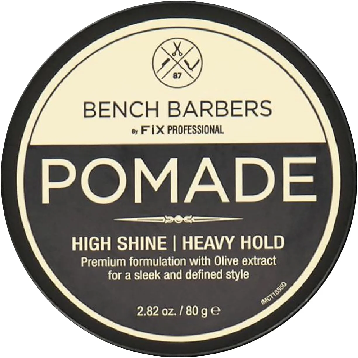 پماد حالت دهنده مو حرفه ای بنچ باربرز - درخشش بالا و نگهداری قوی - حاوی عصاره زیتون برای حالت دهی براق و مشخص - 80 گرم