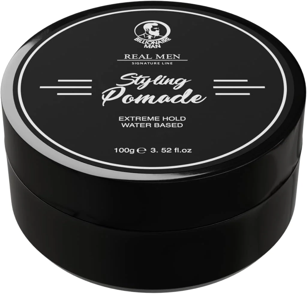 حالت دهنده مو مردانه بیلیونر من | بر پایه آب با قدرت نگهداری بسیار قوی | پرداخت مات طبیعی (100 گرم، پماد)