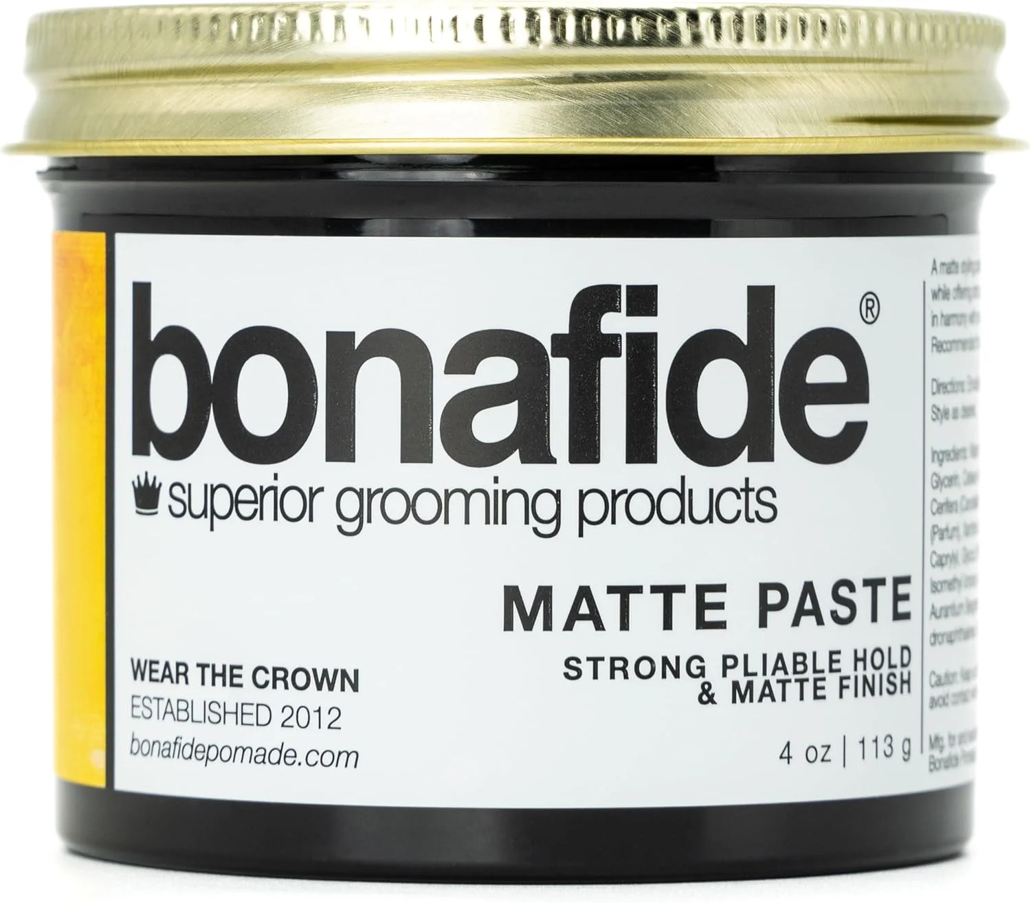 خمیر حالت دهنده مو بونافید، مدل Matte Paste حجم 120 میلی لیتر