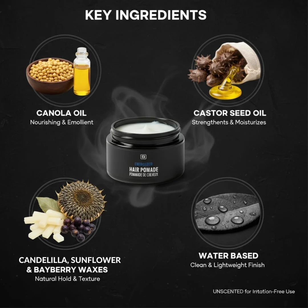 پماد موی گیاهی با قدرت نگه‌دارندگی متوسط و بدون رایحه برای آقایان - دارای تاییدیه EWG، پایه آب، کاملا طبیعی و بدون ایجاد شوره، مناسب برای نگه‌داری طولانی‌مدت و انواع مدل مو