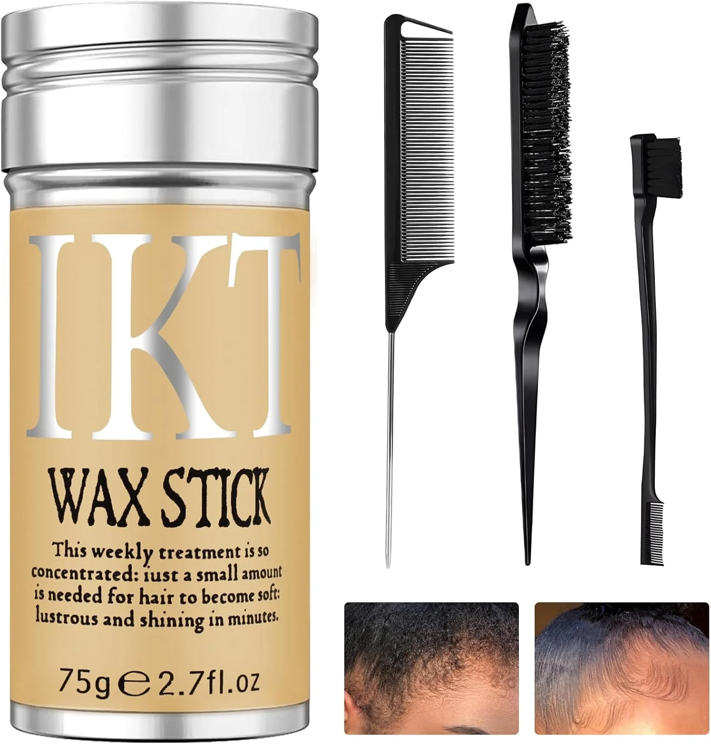 استیک واکس مو برای کلاه گیس با برس، استیک حالت دهنده مو، استیک پماد مو، واکس حالت دهنده غیر چرب 80 گرم، ماندگاری طولانی، محصول حالت دهنده موقت برای موهای وز استیک واکس مو برای کلاه گیس با برس، استیک حالت دهنده مو، استیک پماد مو، واکس حالت دهنده غیر چرب 80 گرم، ماندگاری طولانی، محصول حالت دهنده موقت برای موهای وز