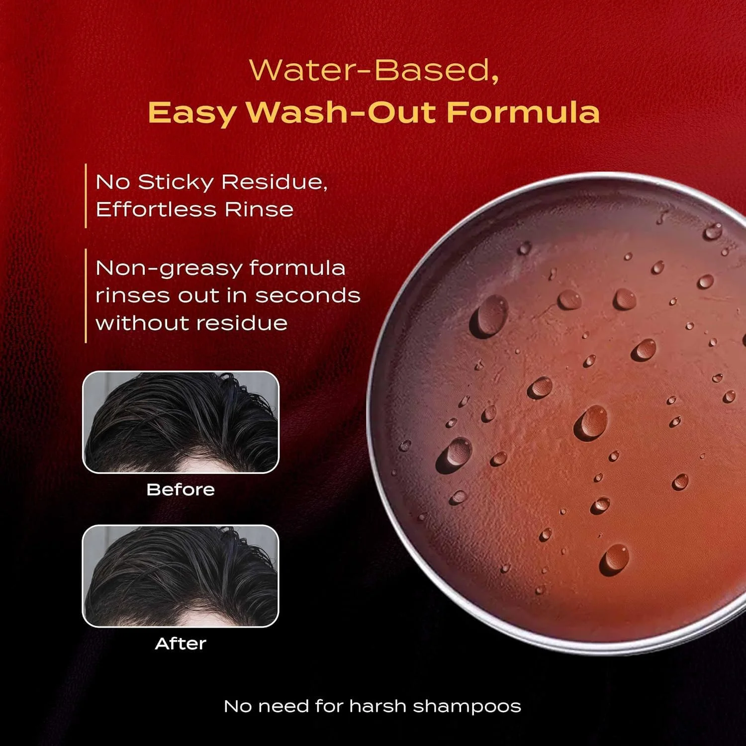 بروش پماد موی سر سخت خاور دور - حالت دهنده موی سر بر پایه آب با نگهداری بسیار قوی و پوشش نیمه براق - پماد حالت دهنده مقاوم در برابر رطوبت برای آقایان - 113 گرم