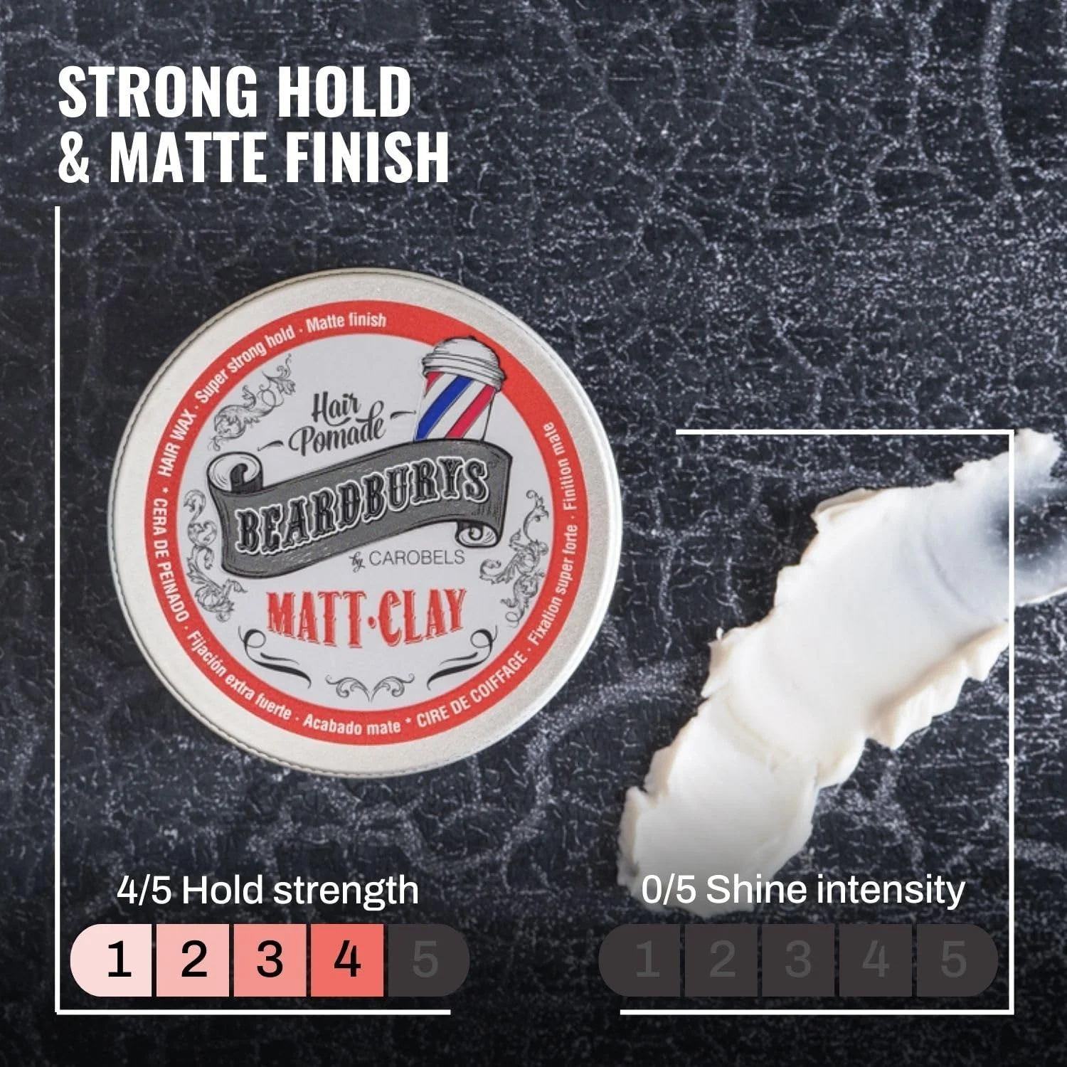 خمیر موی رسی مات بیردبوریز بای کاروبلز، حالت دهنده قوی و حرفه ای بر پایه آب، مناسب برای استایل مو، 100 میلی لیتر