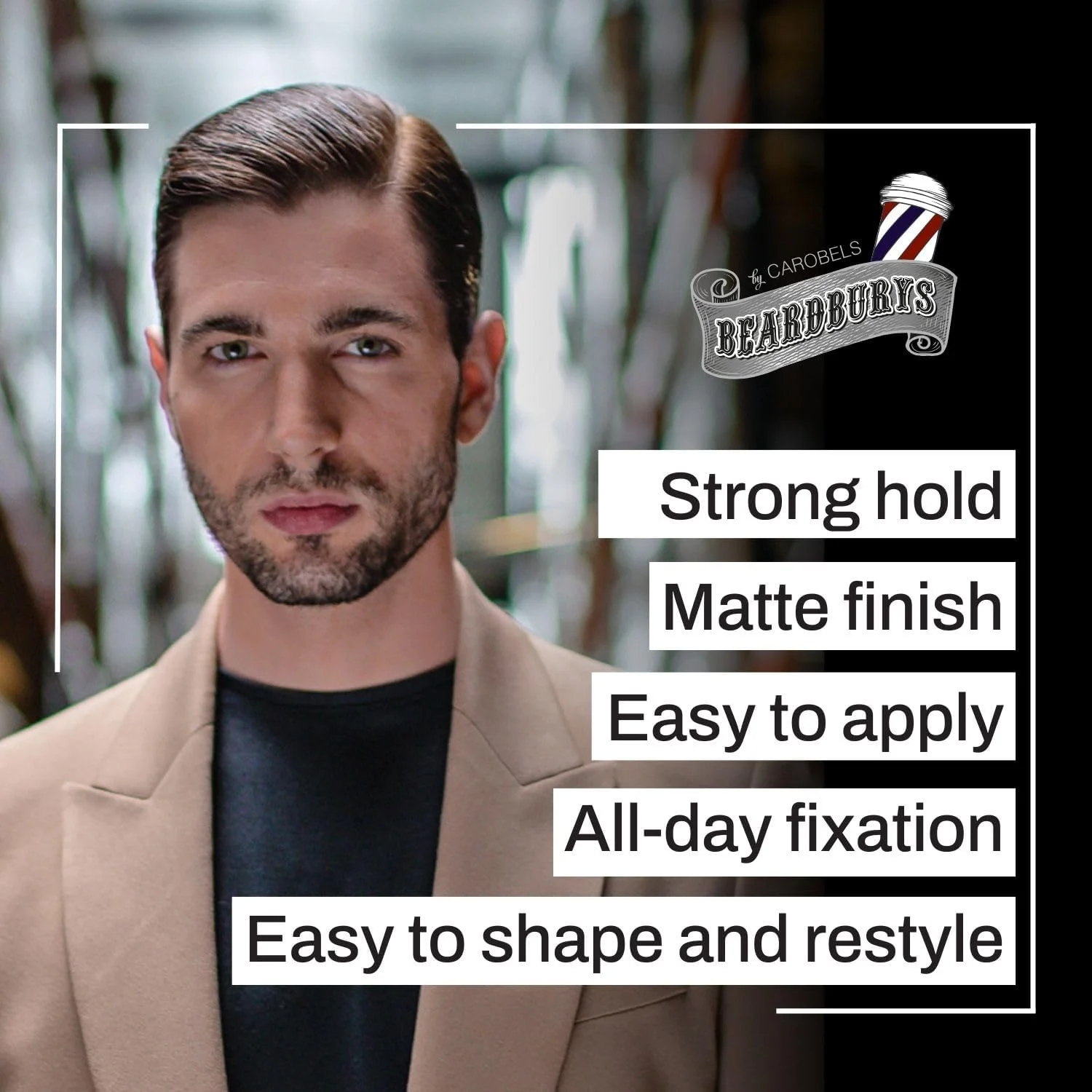 خمیر موی رسی مات بیردبوریز بای کاروبلز، حالت دهنده قوی و حرفه ای بر پایه آب، مناسب برای استایل مو، 100 میلی لیتر