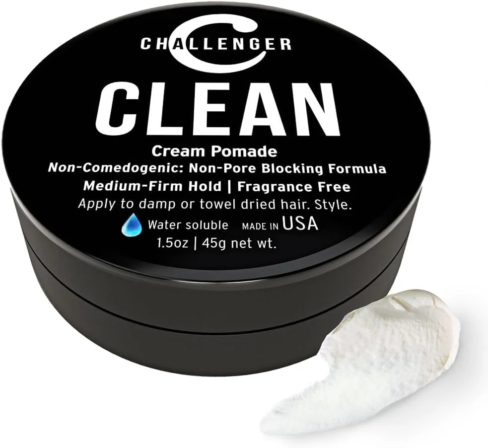 پماد حالت دهنده مو بدون رایحه چلنجر | محصول حالت دهنده غیر کومدون زا | ژل مو بدون عطر | با قدرت نگهدارندگی متوسط و مواد اولیه تمیز | 42 گرم