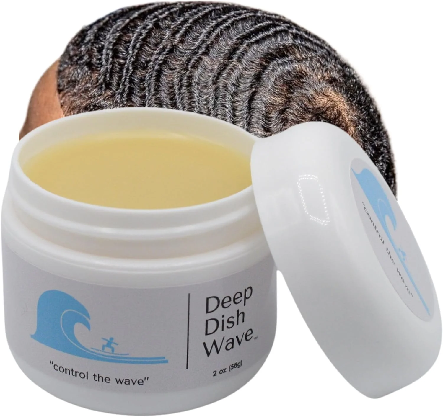 پماد حالت دهنده موی موج دار دیپ دیش، 100% خالص و کاملا طبیعی برای ایجاد موج 360 درجه - کرم موی ارگانیک برای آقایان - کره مو برای موج های 360 درجه بی نقص، 2 اونس