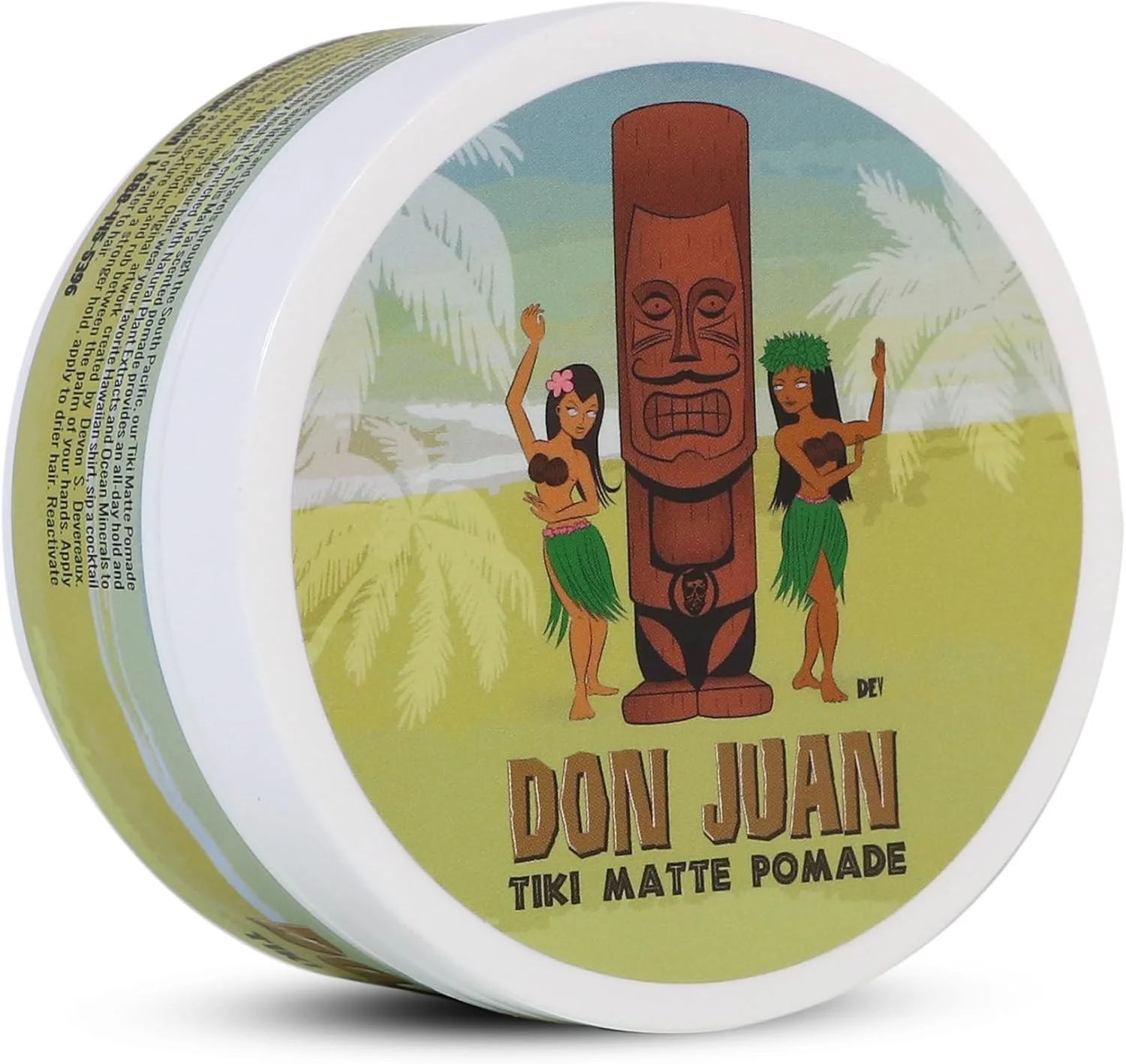 پماد موی تیکی Don Juan | پایه آب | قدرت نگهداری بالا | پوشش مات | عصاره های گیاهی طبیعی و مواد معدنی اقیانوسی | رایحه استوایی مای تای، 120 میل