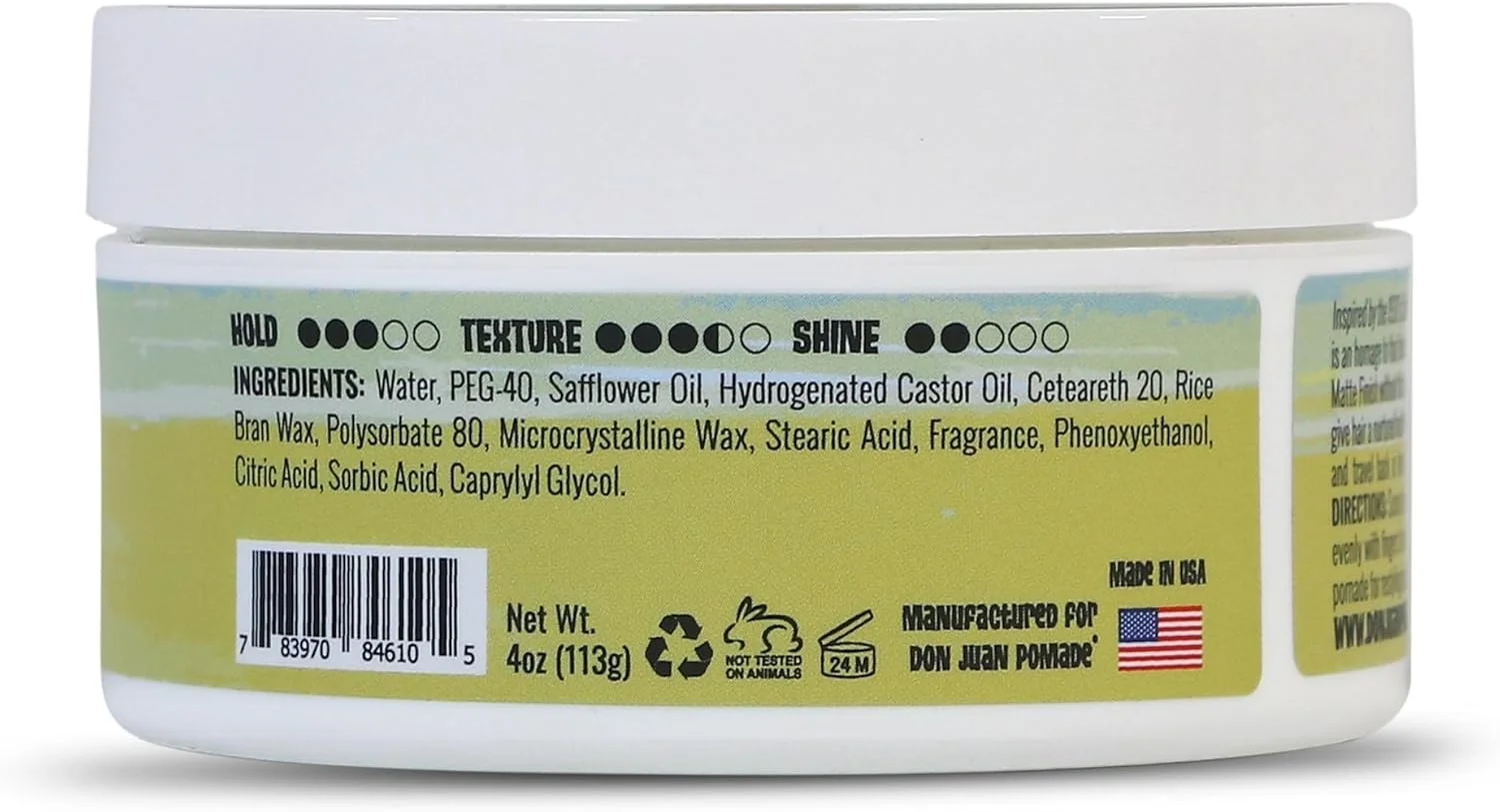 پماد موی تیکی Don Juan | پایه آب | قدرت نگهداری بالا | پوشش مات | عصاره های گیاهی طبیعی و مواد معدنی اقیانوسی | رایحه استوایی مای تای، 120 میل پماد موی تیکی Don Juan | پایه آب | قدرت نگهداری بالا | پوشش مات | عصاره های گیاهی طبیعی و مواد معدنی اقیانوسی | رایحه استوایی مای تای، 120 میل
