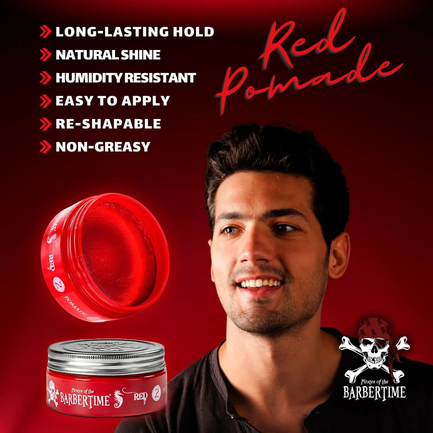 واکس موی حرفه ای قرمز، درخشش زیبا و حالت دهی خوب واکس موی حرفه ای قرمز، درخشش زیبا و حالت دهی خوب