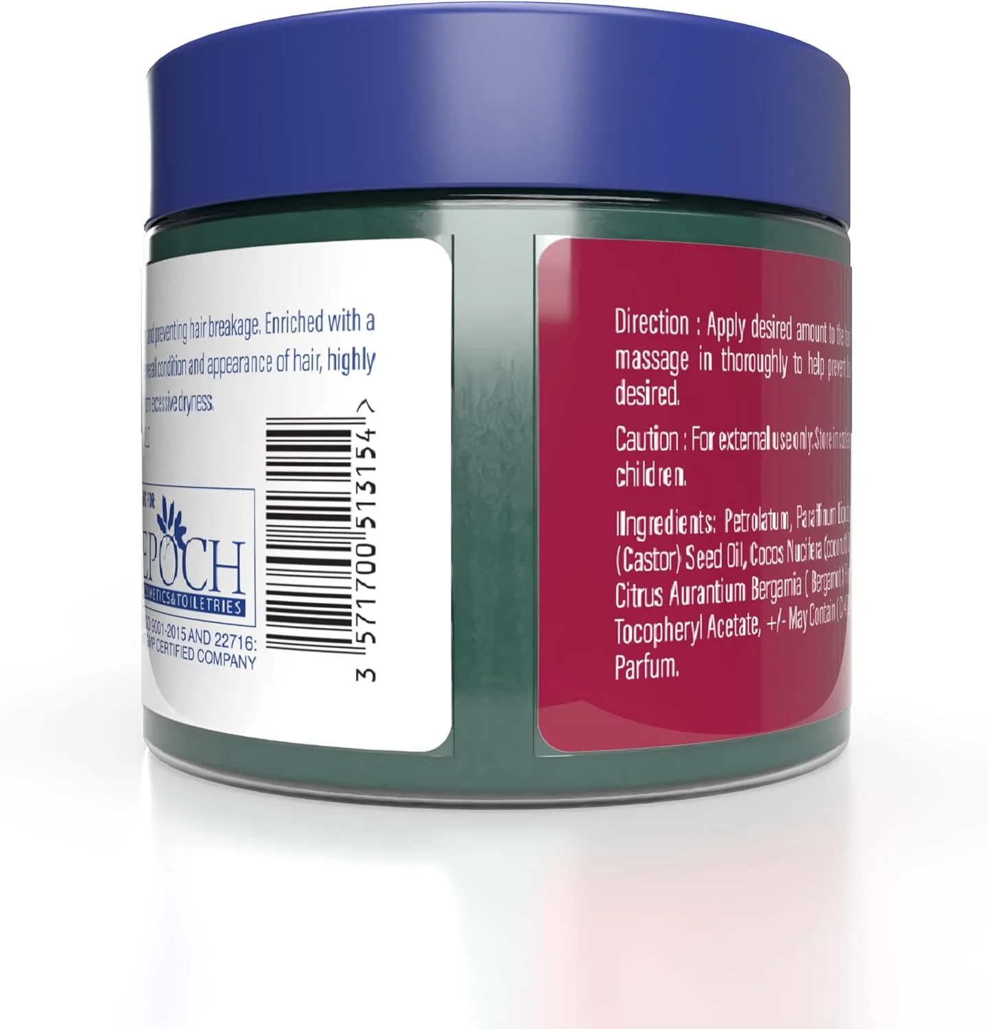 پماد موی براق کننده - برگاموت - 340 گرم - غنی شده با روغن های طبیعی، ایده آل برای حالت دهی و نرم کنندگی مو | کمک به کاهش شکنندگی