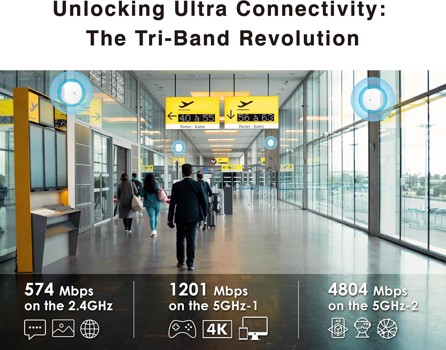 اکسس پوینت وای فای 6 براوان AX6600 WAP مش سه بانده MU-MIMO 8 جریان فضایی پوشش 325 متر مربع 300 دستگاه 2.4 گیگاهرتز 5 گیگاهرتز PoE نصب سقفی داخلی برای منزل گیمینگ دفتر کار Prism MI10