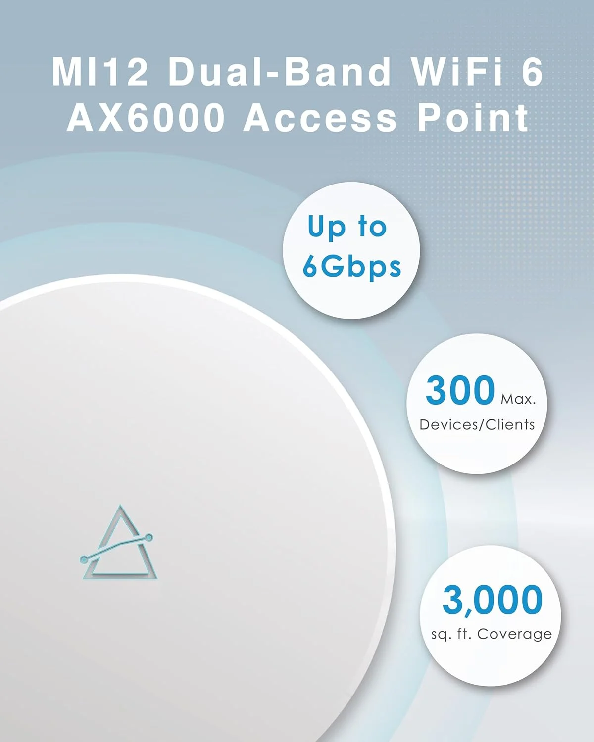 اکسس پوینت وایرلس سقفی BROWAN WiFi 6 AP AX6000 (MI12) با سیستم مش تقویت شده با OFDMA MU-MIMO PoE+ | پشتیبانی ابری مدیریت شده توسط کنترلر PrismX برای شبکه های AP