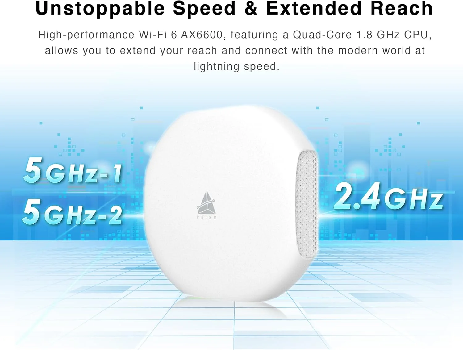 اکسس پوینت وای فای 6 براوان AX6600 WAP مش سه بانده MU-MIMO 8 جریان فضایی پوشش 325 متر مربع 300 دستگاه 2.4 گیگاهرتز 5 گیگاهرتز PoE نصب سقفی داخلی برای منزل گیمینگ دفتر کار Prism MI10