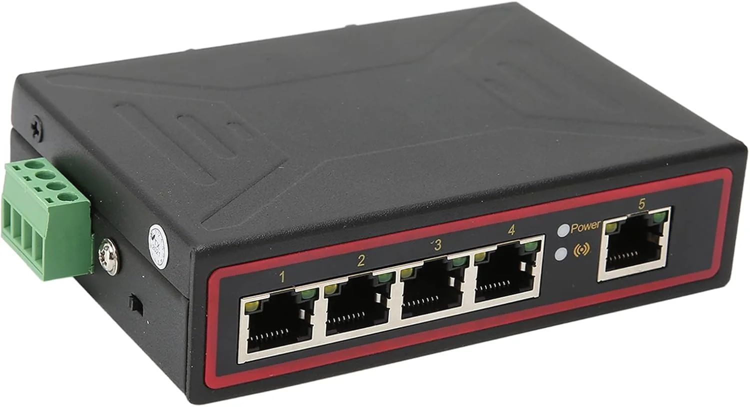 سوئیچ اترنت 5 پورت DIN Rail Bewinner، طراحی صنعتی با نصب DIN Rail، منبع تغذیه افزونه، سوئیچ DIN Rail اترنت سریع، دمای عملکرد -40℃~85℃