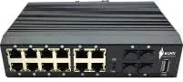 سوئیچ مدیریتی صنعتی گیگابیتی PoE لایه 3 با 8 پورت و 4 پورت آپلینک 10G SFP+