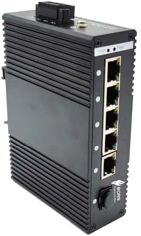 سوئیچ شبکه صنعتی بورن مدل BI6204G1GF چهار پورت