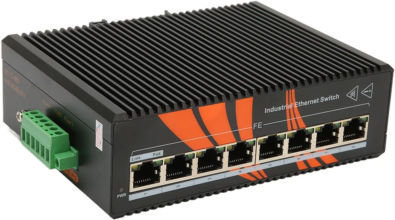 سوئیچ اترنت صنعتی 8 پورت Brilluxa، 8 پورت گیگابیتی اترنت، سوئیچ شبکه غیر مدیریتی (mibus 4 تا 80 درجه سانتیگراد)