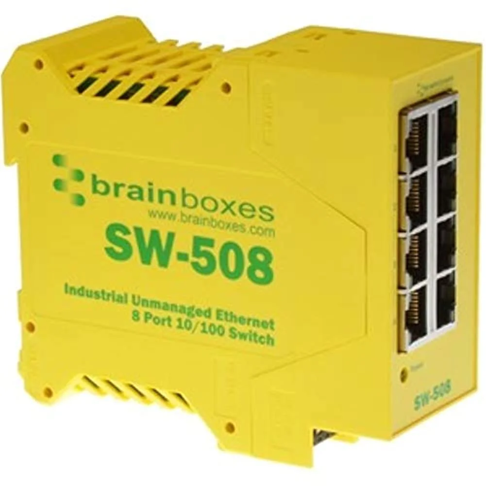 سوئیچ اترنت صنعتی 8 پورت Brainboxes SW-508 قابل نصب روی ریل DIN