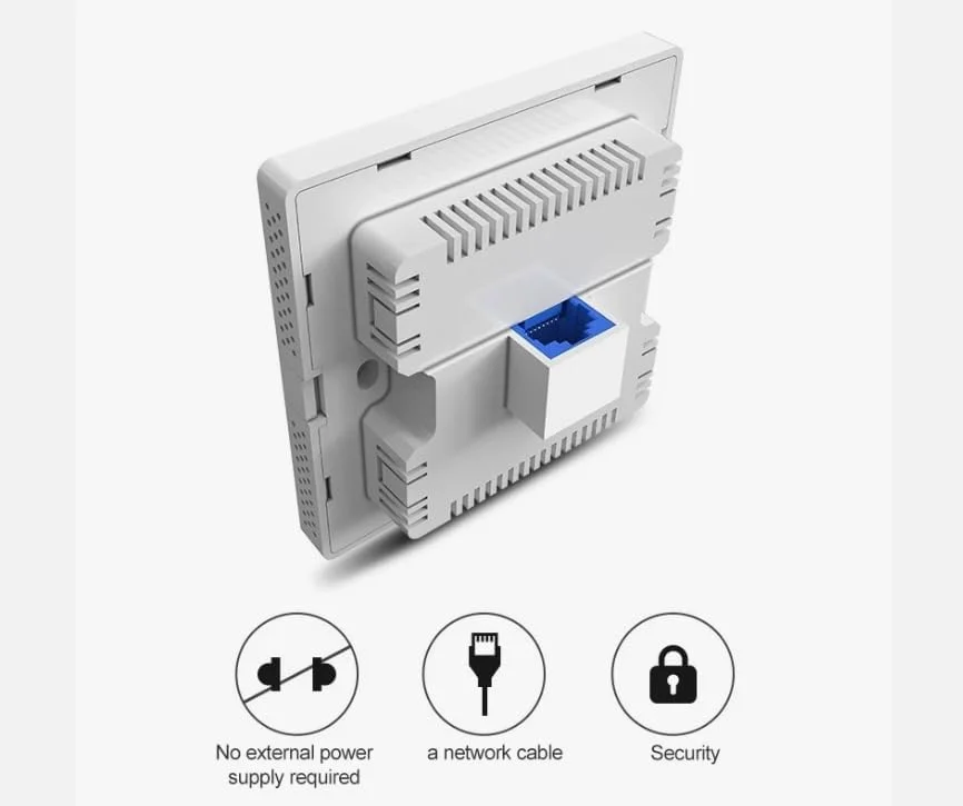 اکسس پوینت دیواری دو بانده وای فای 6 مدل COMFAST CF-E538AC V2 | سرعت 1200 مگابیت بر ثانیه گیگابیتی POE AP | روتر تکرار کننده 2.4 گیگاهرتز + 5.8 گیگاهرتز | توسعه دهنده شبکه بی سیم هتل، خانه و دفتر