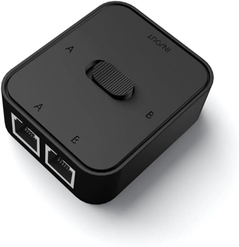 سوئیچ شبکه اترنت RJ45 دسته 6، 2 پورت به 1 پورت و 1 پورت به 2 پورت، انتقال دو طرفه، انتخابگر دستی، سازگار با گیگابیت، برای کامپیوتر، روتر، 1 هاست در یک زمان