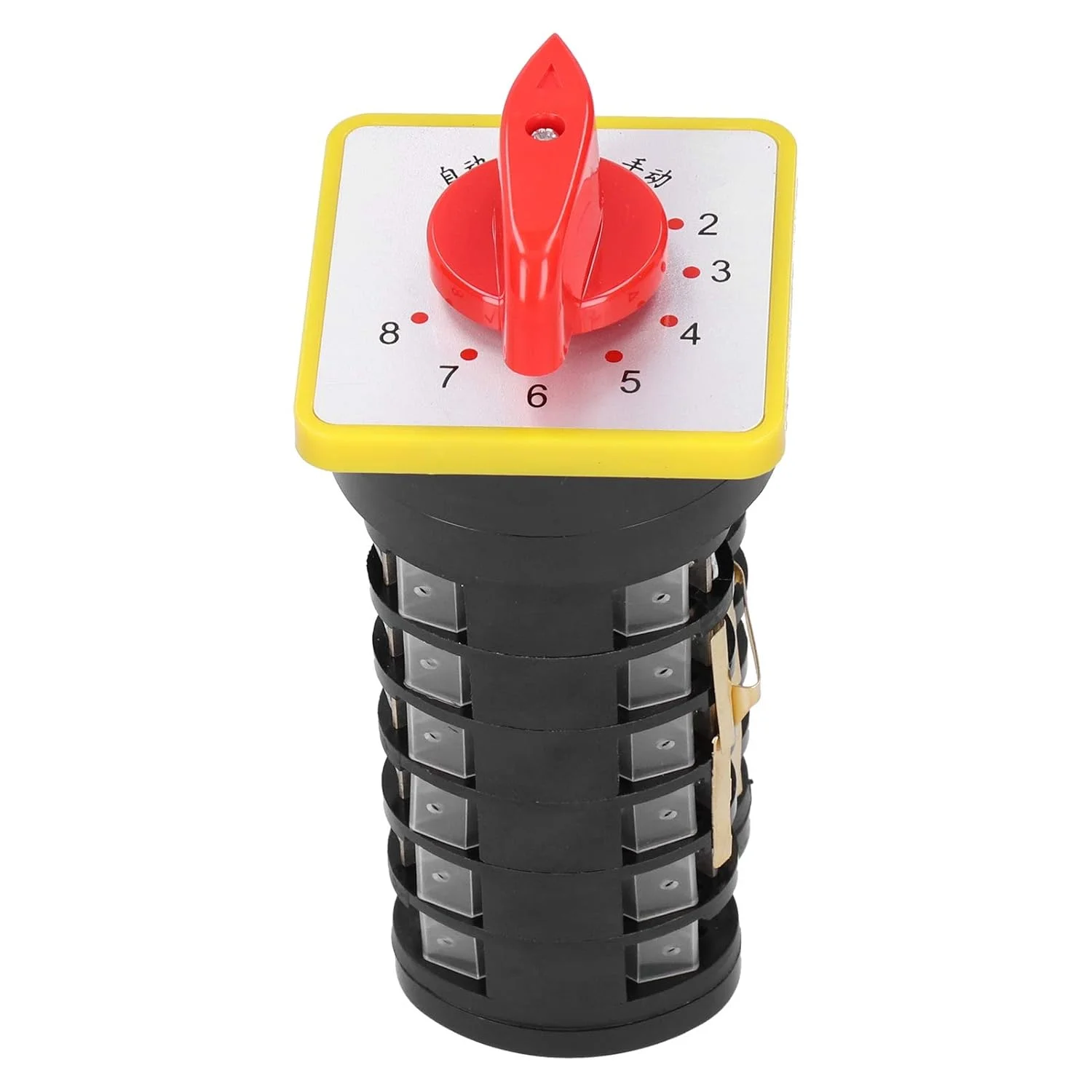 کلید گردان سلکتوری تغییر وضعیت 16 آمپر 4 کیلوولت 110 تا 380 ولت، کلید سلکتوری بادامکی چرخشی یونیورسال 10 حالته، تجهیزات صنعتی تغییر وضعیت، LW5D-16/TM706/6