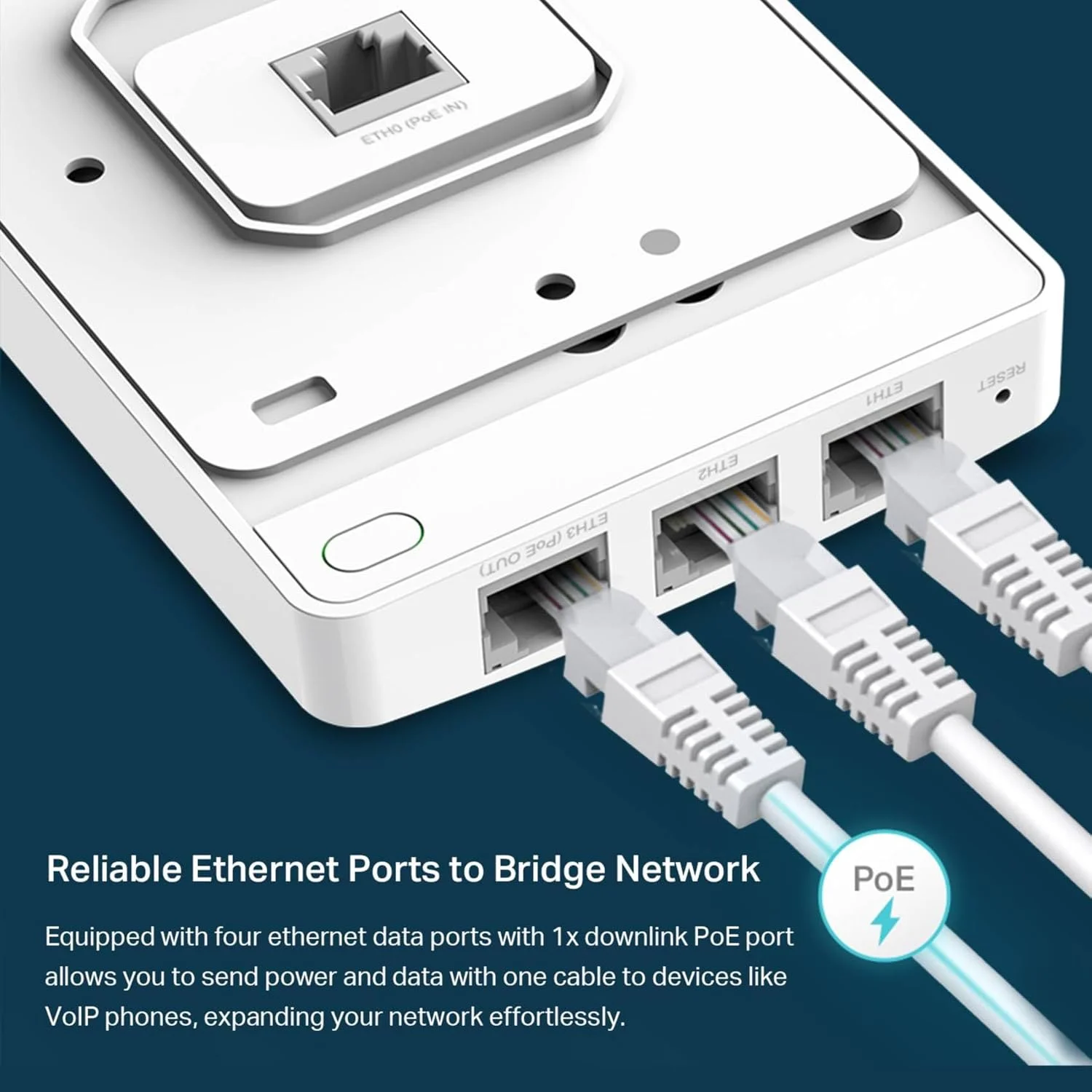 اکسس پوینت دیواری گیگابیتی بی سیم TP-Link EAP235-Wall Omada AC1200 MU-MIMO و Beamforming با قابلیت PoE، نصب سریع، یکپارچه سازی SDN، دسترسی ابری و برنامه Omada - سفید اکسس پوینت دیواری گیگابیتی بی سیم TP-Link EAP235-Wall Omada AC1200 MU-MIMO و Beamforming با قابلیت PoE، نصب سریع، یکپارچه سازی SDN، دسترسی ابری و برنامه Omada - سفید