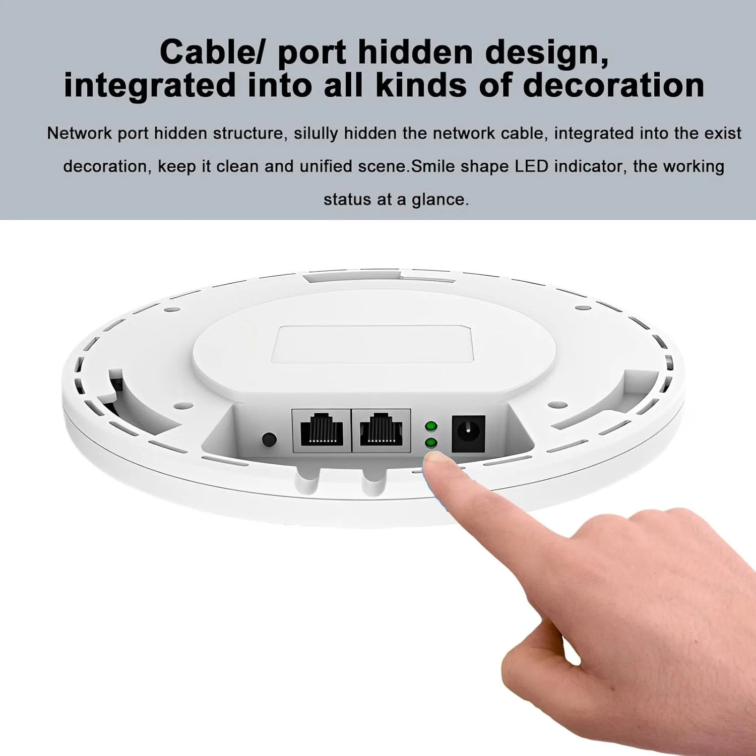 اکسس پوینت سقفی 300Mbps 802.11b/g/n، روتر پوشش دهی بی سیم، آنتن تقویت کننده وای فای دوربرد برای هتل/وای فای خانگی اکسس پوینت سقفی 300Mbps 802.11b/g/n، روتر پوشش دهی بی سیم، آنتن تقویت کننده وای فای دوربرد برای هتل/وای فای خانگی