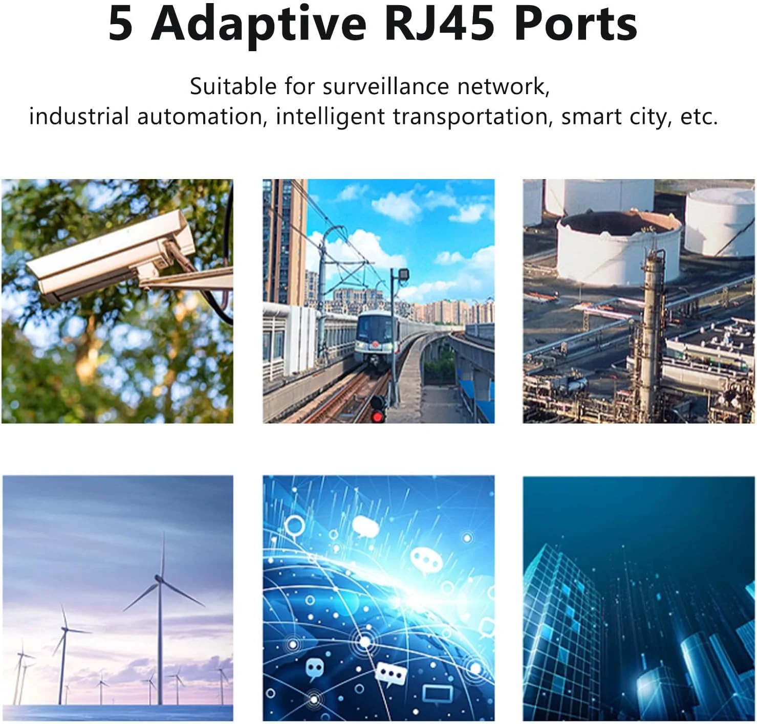 سوئیچ اترنت صنعتی Cryfokt، سوئیچ ریل DIN غیر مدیریتی 5 پورت RJ45 با ورودی ولتاژ گسترده IP40 سوئیچ اترنت صنعتی Cryfokt، سوئیچ ریل DIN غیر مدیریتی 5 پورت RJ45 با ورودی ولتاژ گسترده IP40