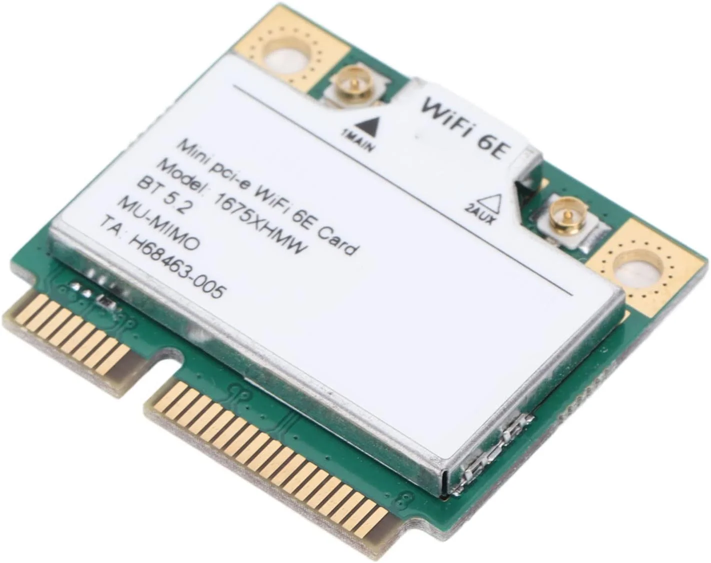 کارت وای فای 2400 مگابیت بر ثانیه 6E 5.2 3 بانده، آداپتور وایرلس مینی پی سی ای وای فای برای لپ تاپ و کامپیوتر